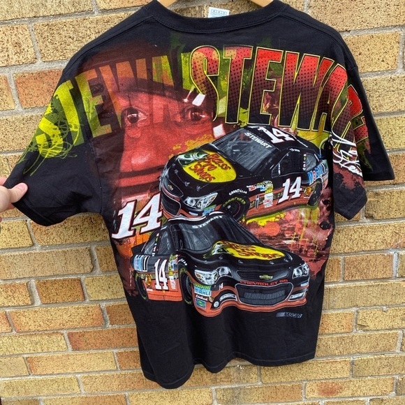 Vintage Tony Stewart AOP NASCAR T Shirt Medium - Picture 11 of 13